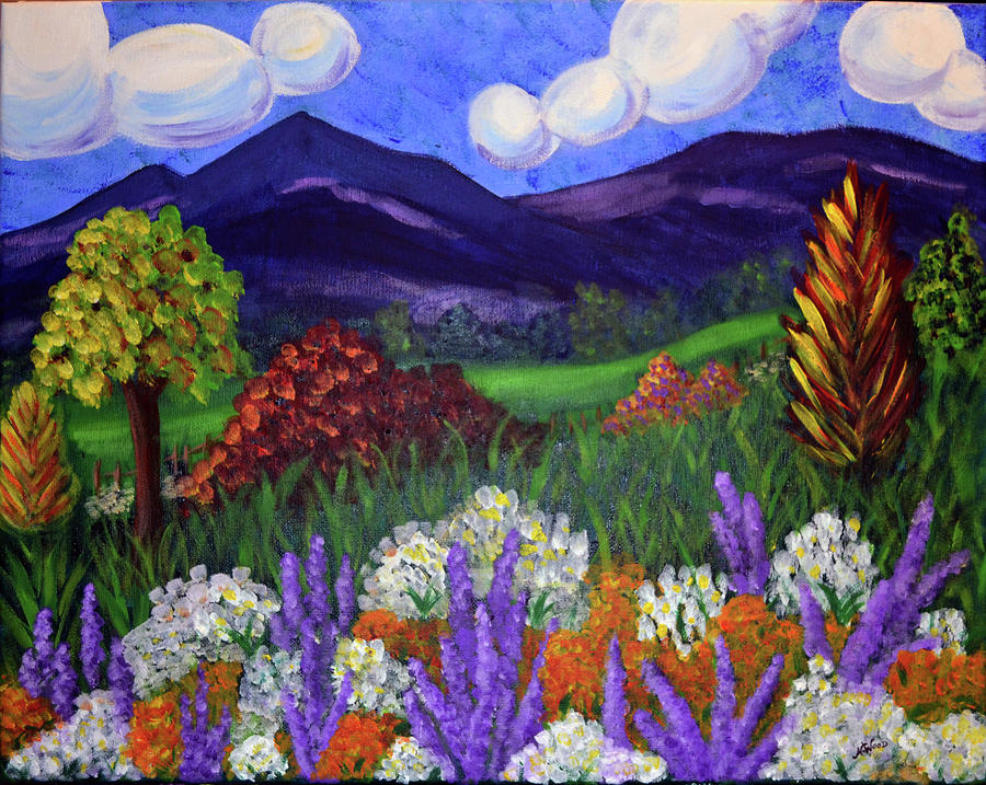 Blue Ridge in Living Color Painting by Nancy Sisco