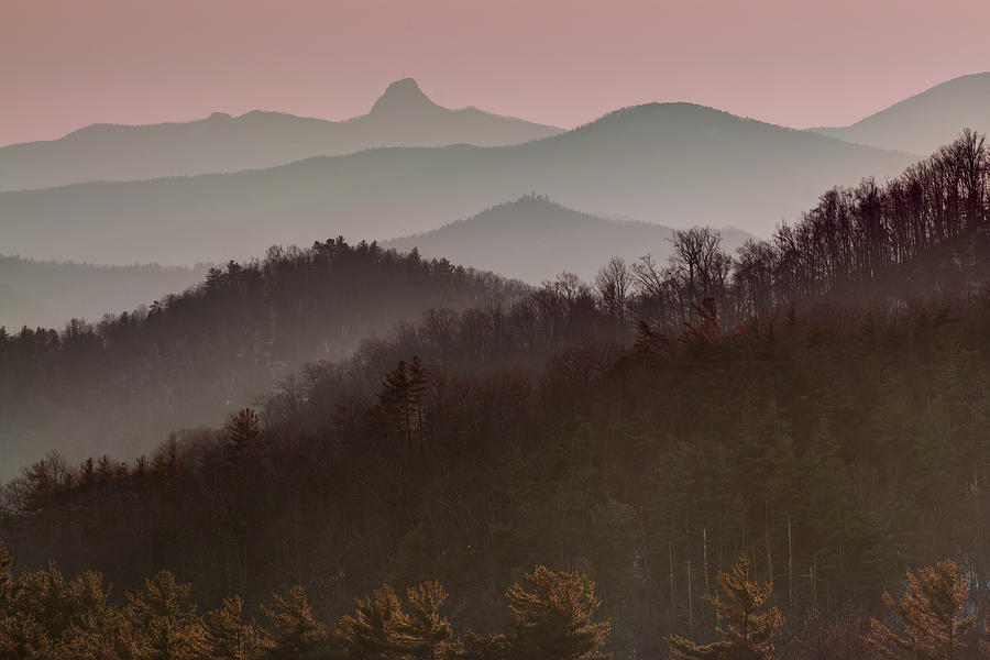 Blue Ridge Mountain Sunset Photograph by Ray Devlin
