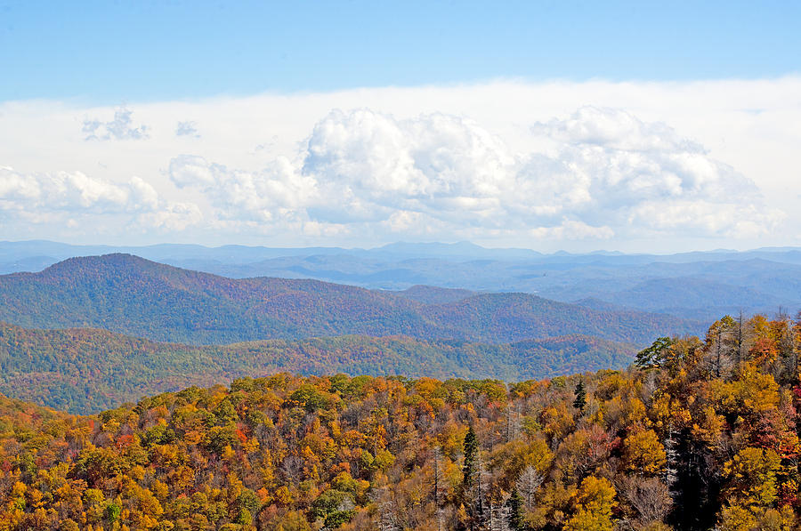 Blue Ridge Mountains in Fall Photograph by Kenneth Albin
