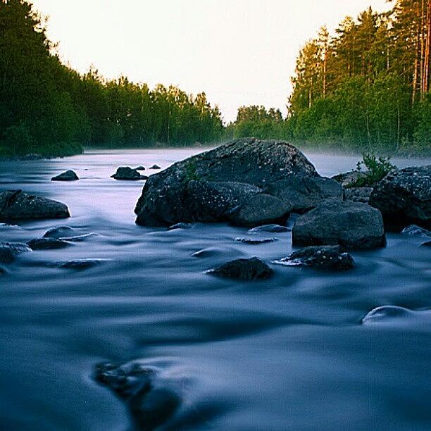 Nature Photograph - Blue River #iphonesia #instagood by Robin Hedberg