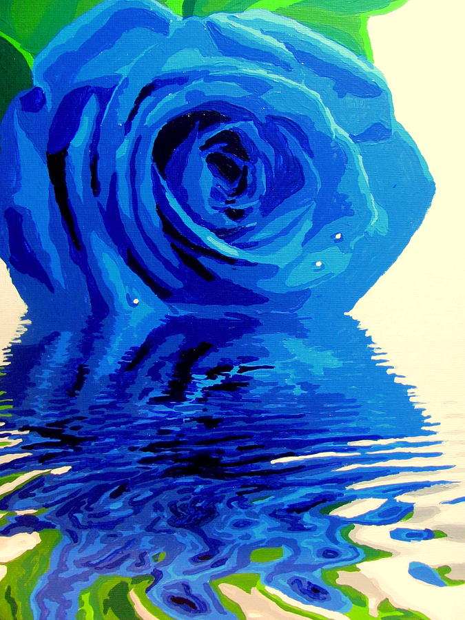 Rose Painting - Blue Rose by Amy Bradley