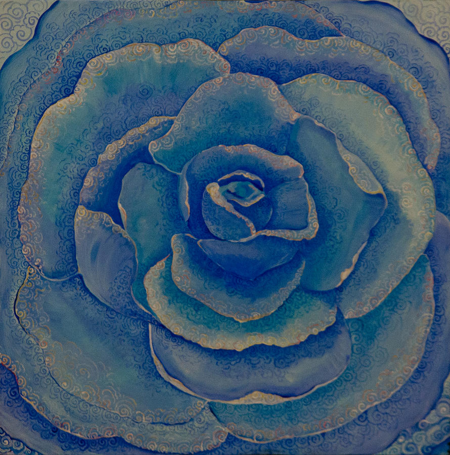 Blue Rose Painting By Schehera Vandyk Fine Art America