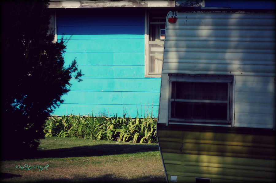 Blue Siding and Camper Photograph by Paulette B Wright