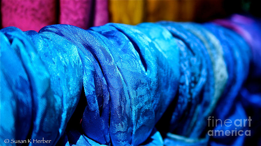 Blue Silk Photograph by Susan Herber