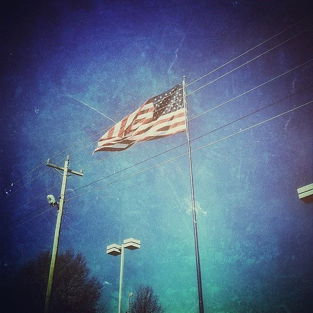 Blue Skies , American Flag , North Photograph by Lori Lynn Gager