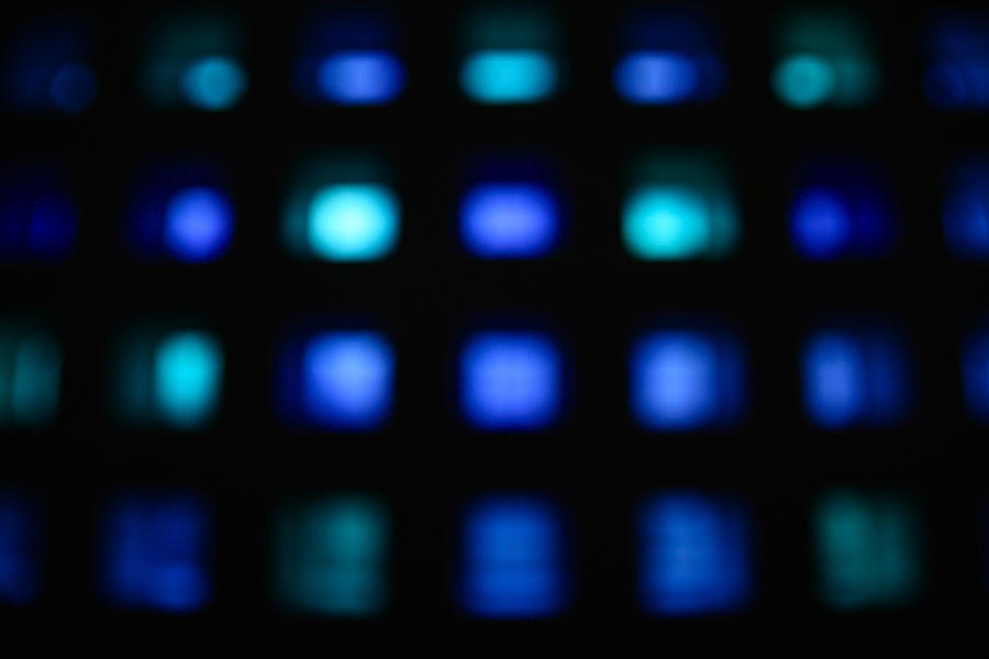 Abstract Photograph - Blue Squares by Snow White