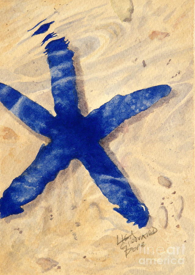 Blue Starfish -SOLD Painting by Lisa Pope