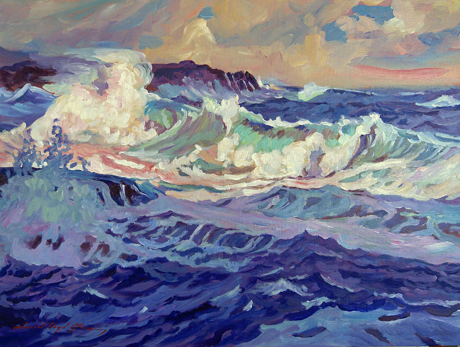 Blue Storm Painting by David Lloyd Glover