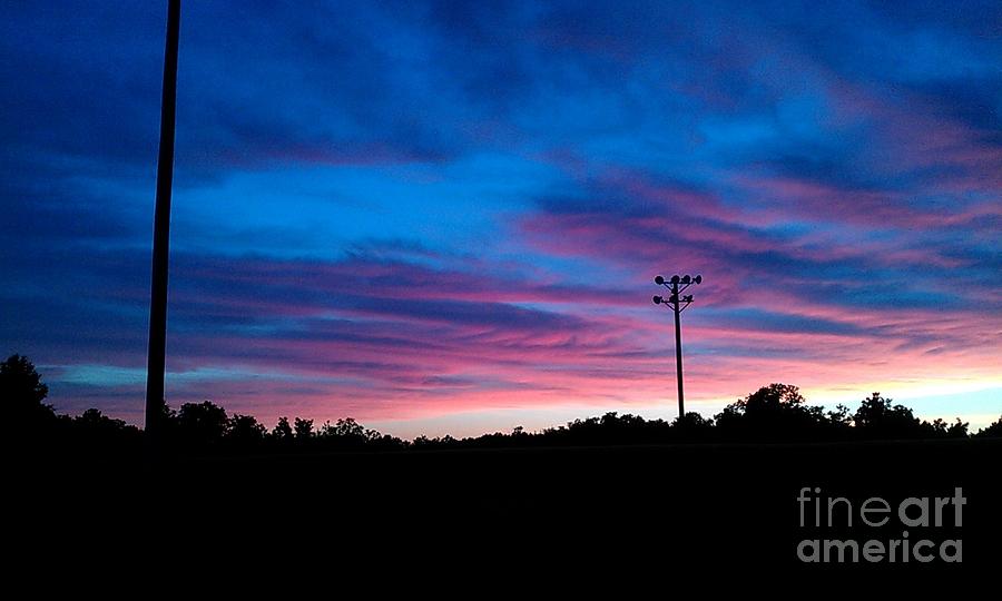 Sunset Photograph - Blue sunset by Nick  