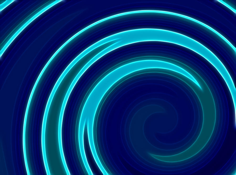 Blue Swirls Digital Art by Ricky Barnard