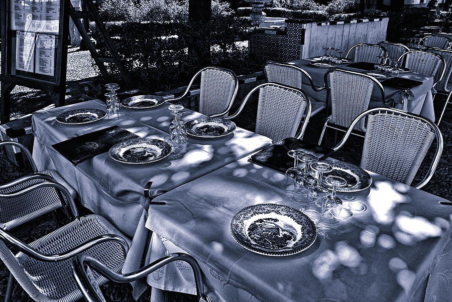 Blue Table Photograph by Rick Bragan