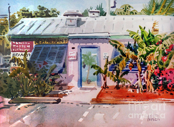 Blue Tarpon Resturant Painting by Donald Maier