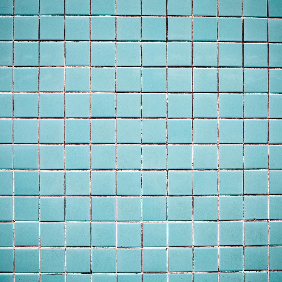 Pattern Photograph - Blue tiles by Tom Gowanlock