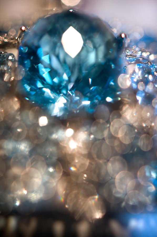Jewelry Photograph - Blue Topaz. Spirit of Treasure by Jenny Rainbow
