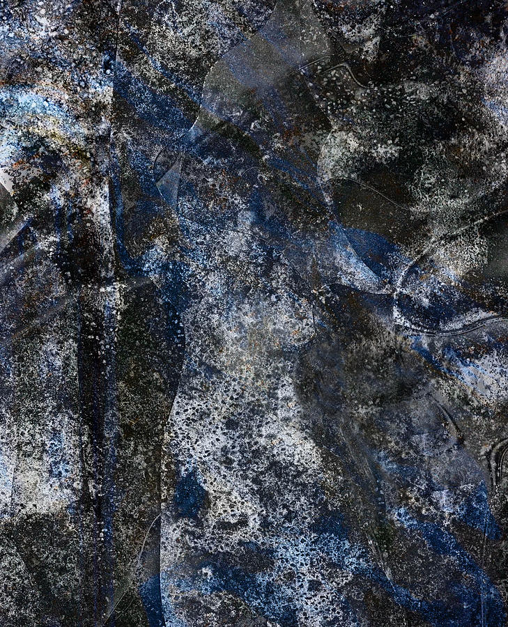 Blue Torso on Rock Digital Art by Richard Ortolano