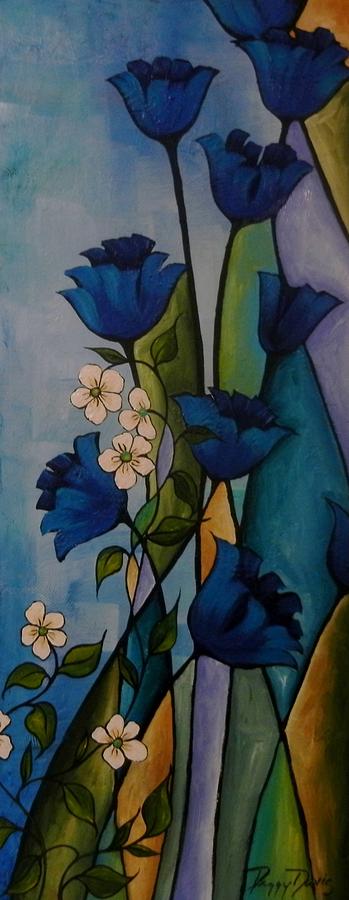 Blue Tulips Painting By Peggy Davis Fine Art America