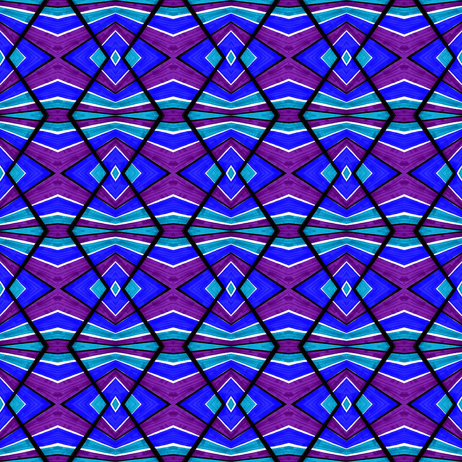 Blue Turquoise and Purple Digital Art by Hakon Soreide