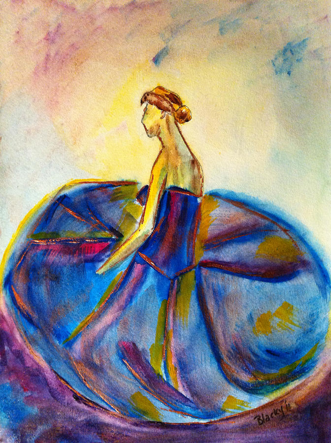 Blue Tutu Painting by Donna Blackhall