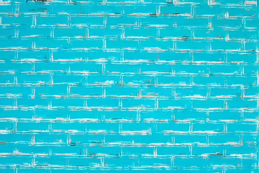 Abstract Photograph - Blue wall by Tom Gowanlock
