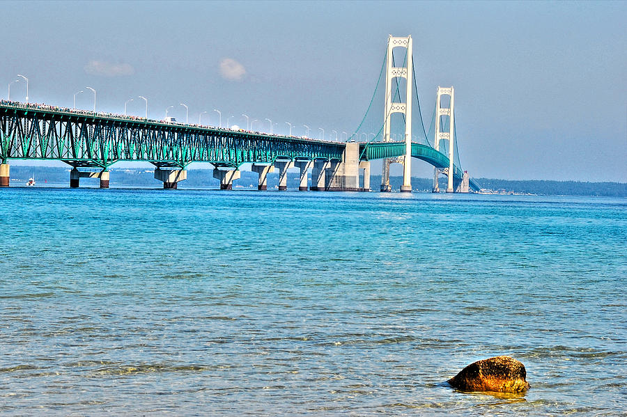 Blue Water In The Straits Of Mackinac Photograph by Janice Adomeit