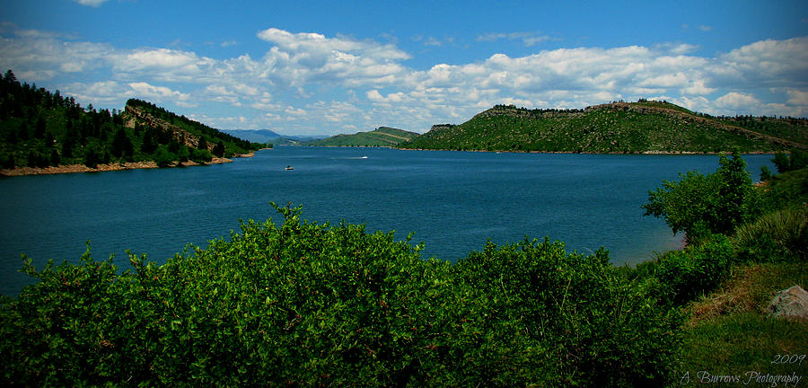 Horsetooth Reservoir Photograph - Blue Waters of Horsetooth Reservoir by Aaron Burrows