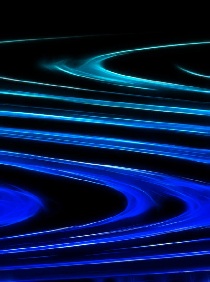 Blue Waves Digital Art by Ricky Barnard