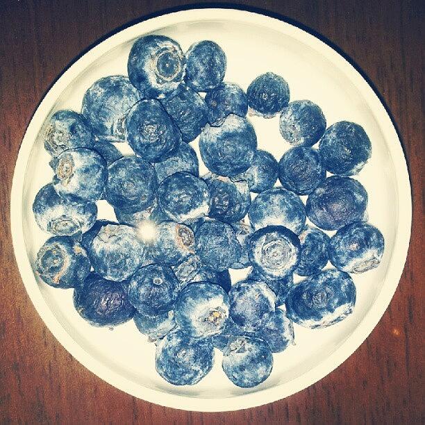 Blueberries, A Light Snack Photograph by Bryan C.