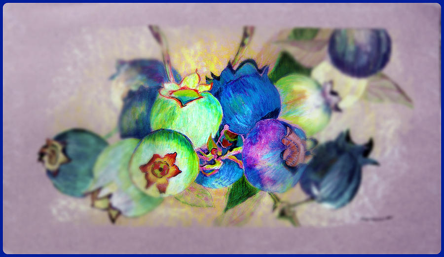 Blueberries Prime Time Digital Art by Mindy Newman