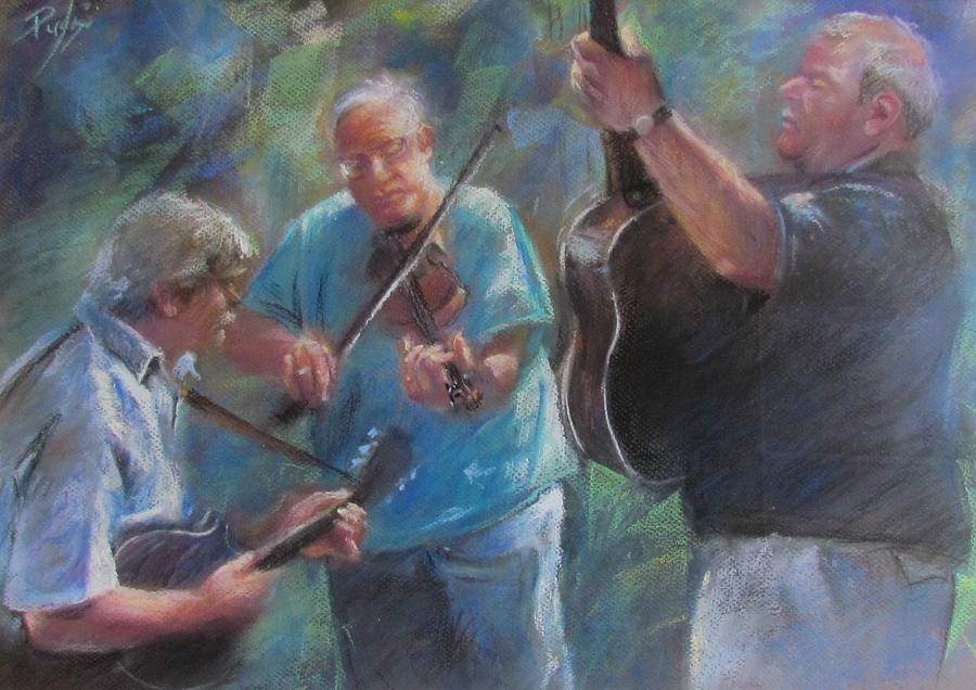 Musician Pastel - Bluegrass Blast by Bill Puglisi