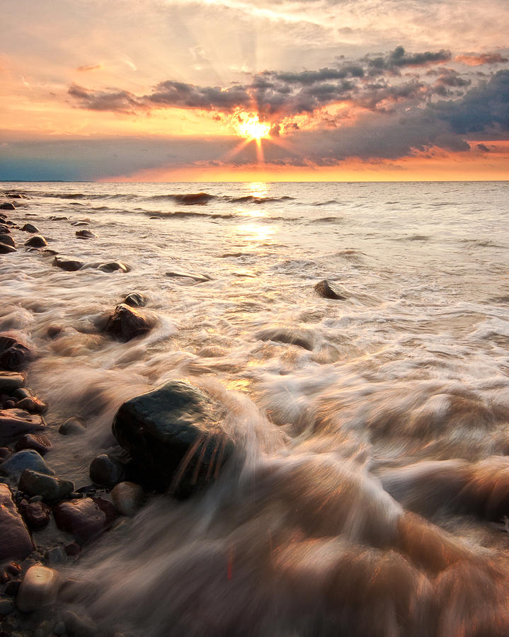 Bluffs Beach Sunset 3 Photograph by Darren Creighton - Fine Art America