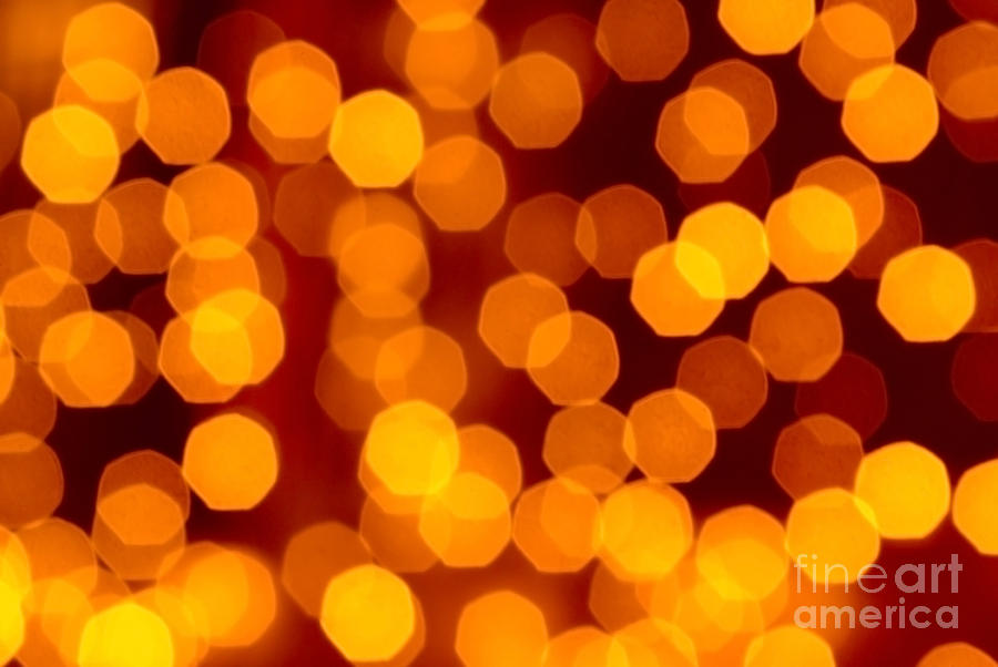 Abstract Photograph - Blurred Christmas Lights by Carlos Caetano