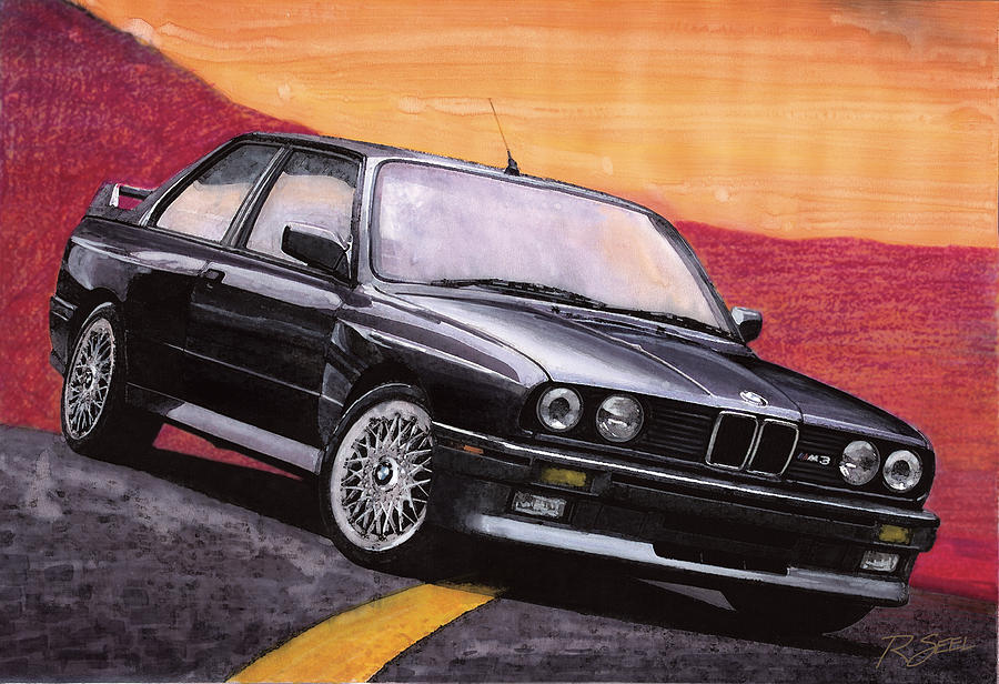 Bmw E30 M3 Painting by Rod Seel