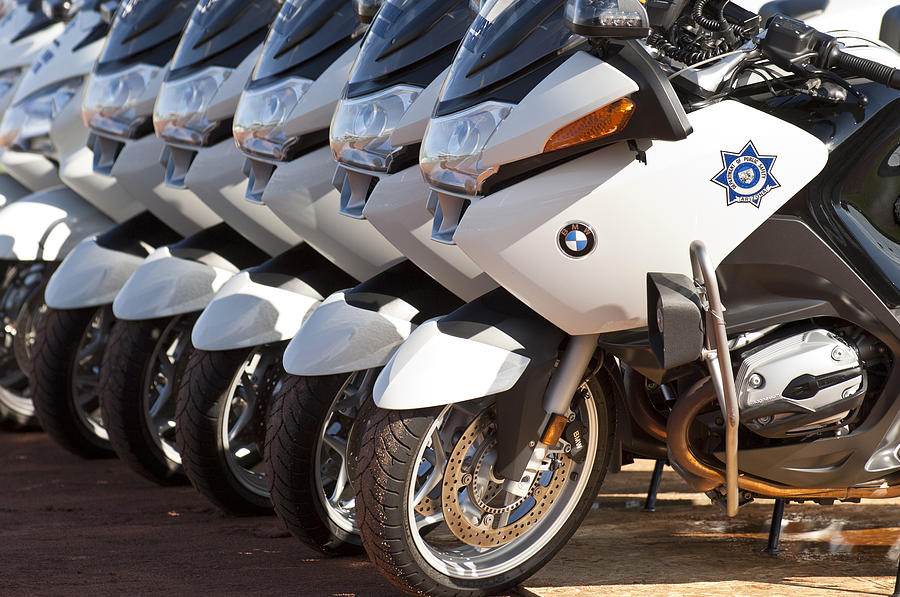 Bmw Police Motorcycles Photograph by Jill Reger