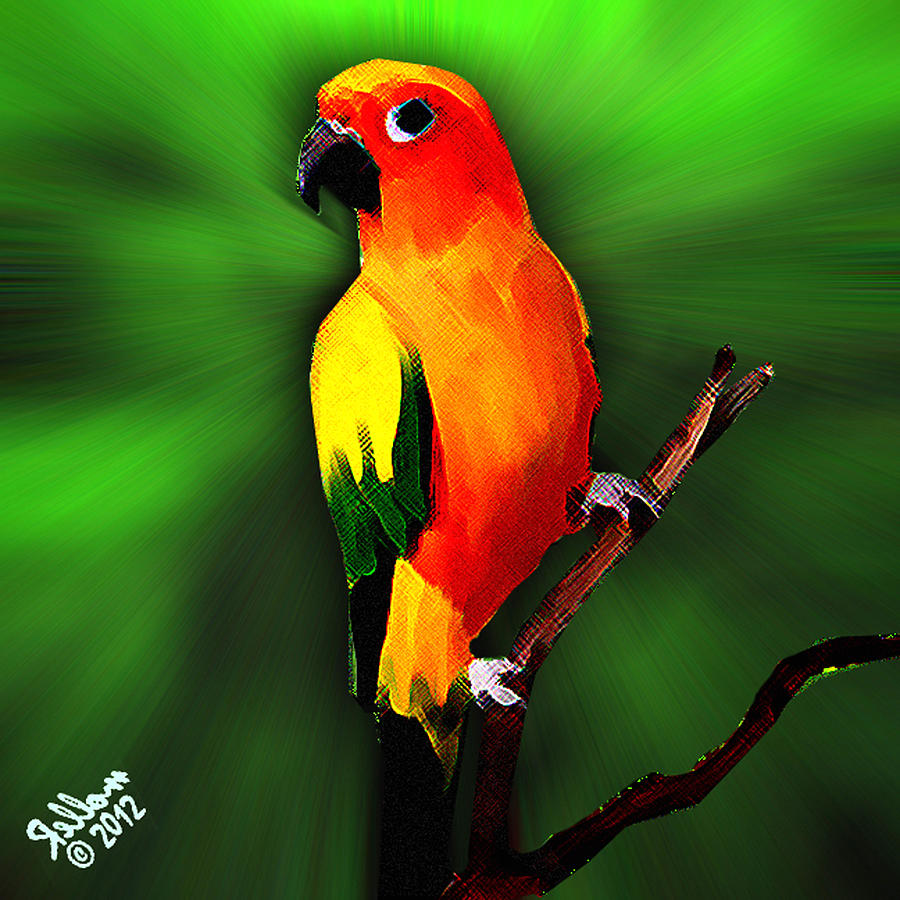 Bo Bird Digital Art by Che Rellom - Pixels