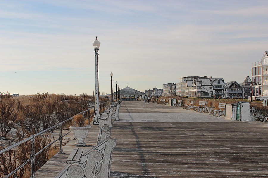 Boardwalk in Colored pencil Photograph by Frank Nicolato - Pixels