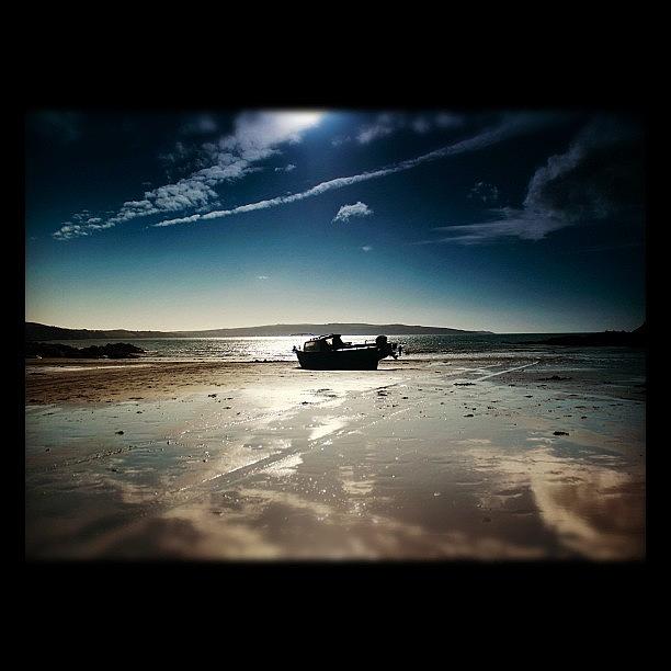 Landscape Photograph - #boat #beach #wales #landscape #seaside by Rachel Purchase
