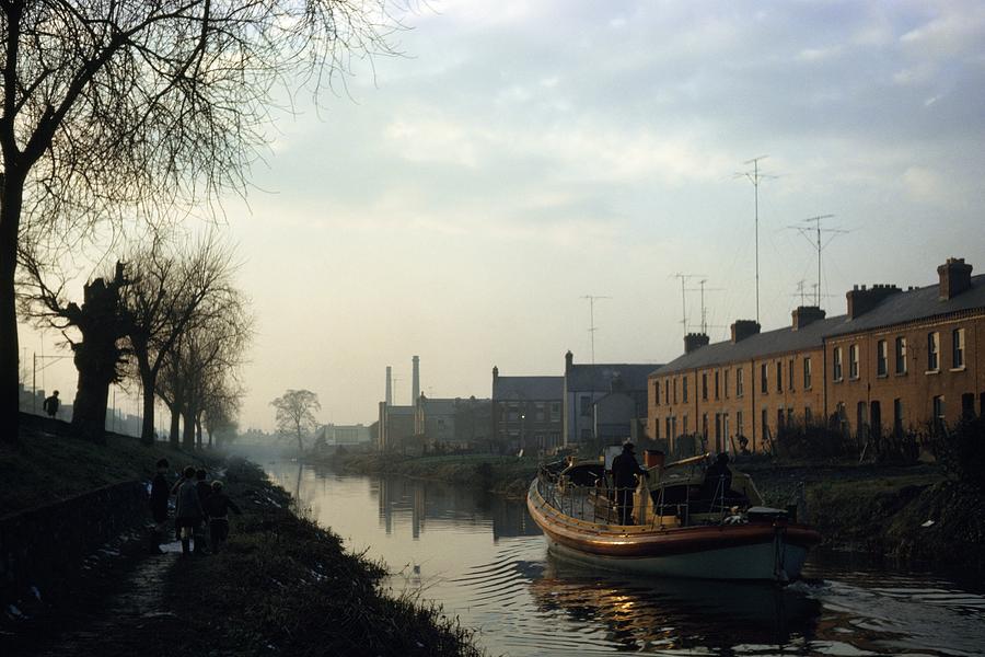 Boat On Grand Canal, Dublin City Photograph by The Irish Image Collection 