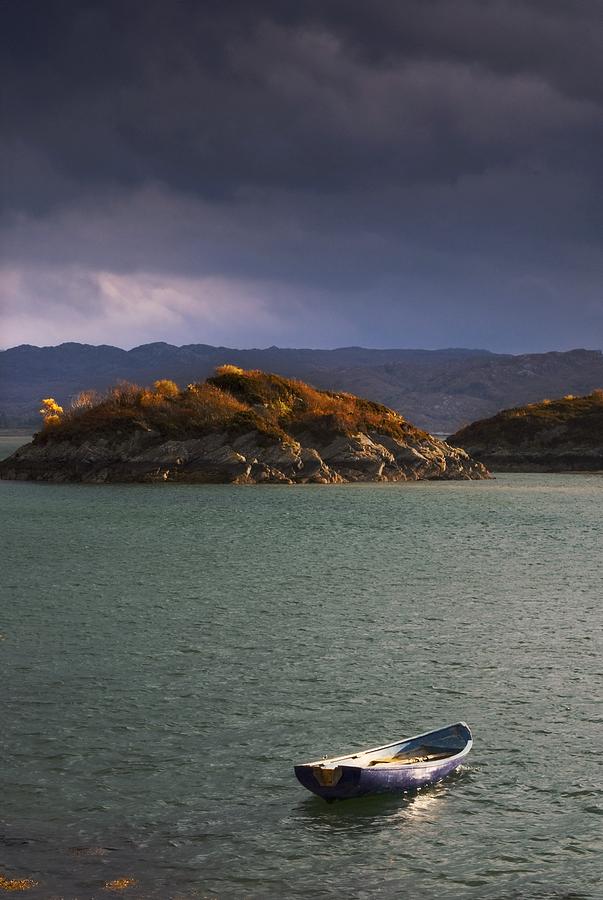 Landscape Photograph - Boat On Loch Sunart, Scotland by John Short