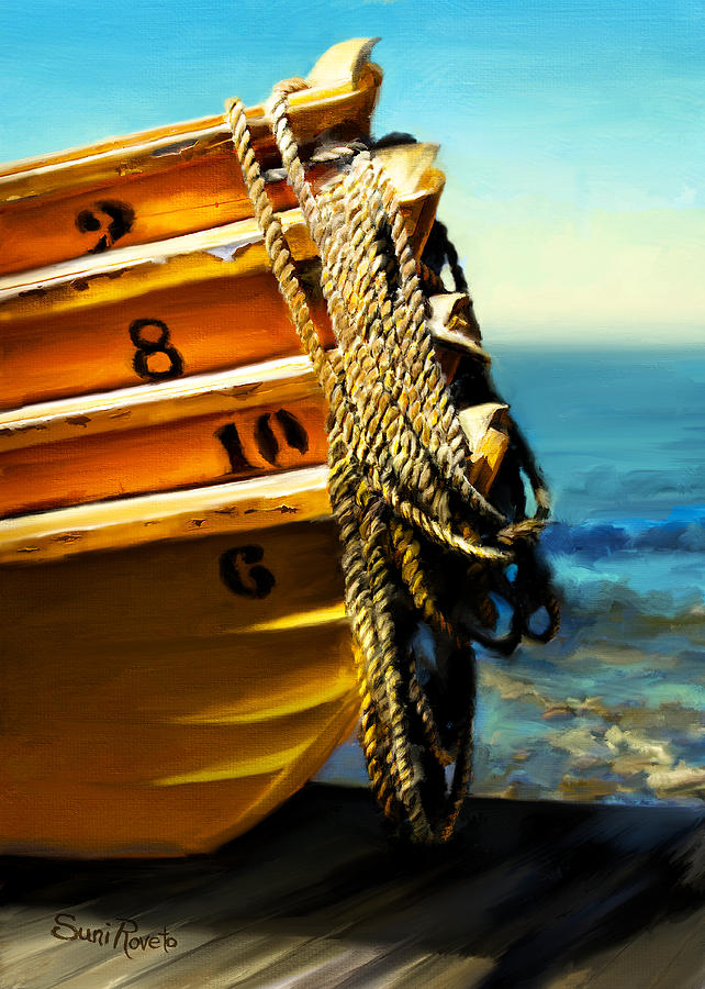 Boat Ropes Painting by Suni Roveto