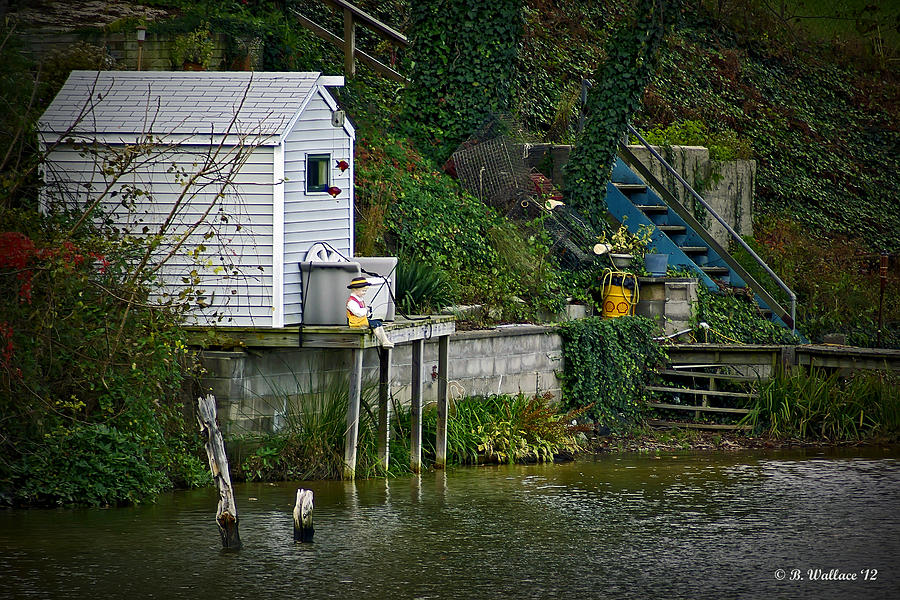 Boathouse Boy Fishing Photograph by Brian Wallace