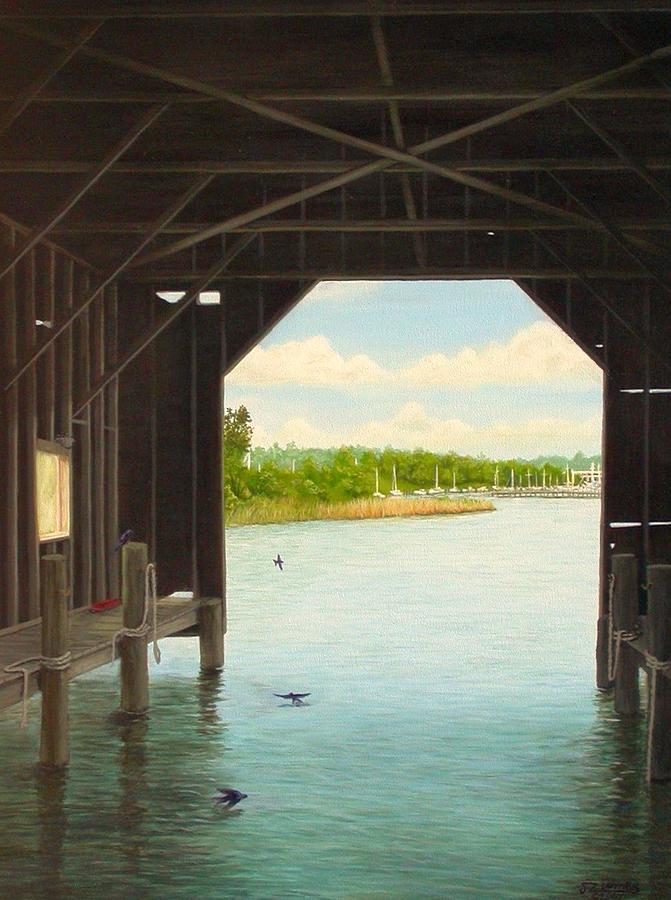 Boathouse on Urbana Creek Painting by Jim Ziemer