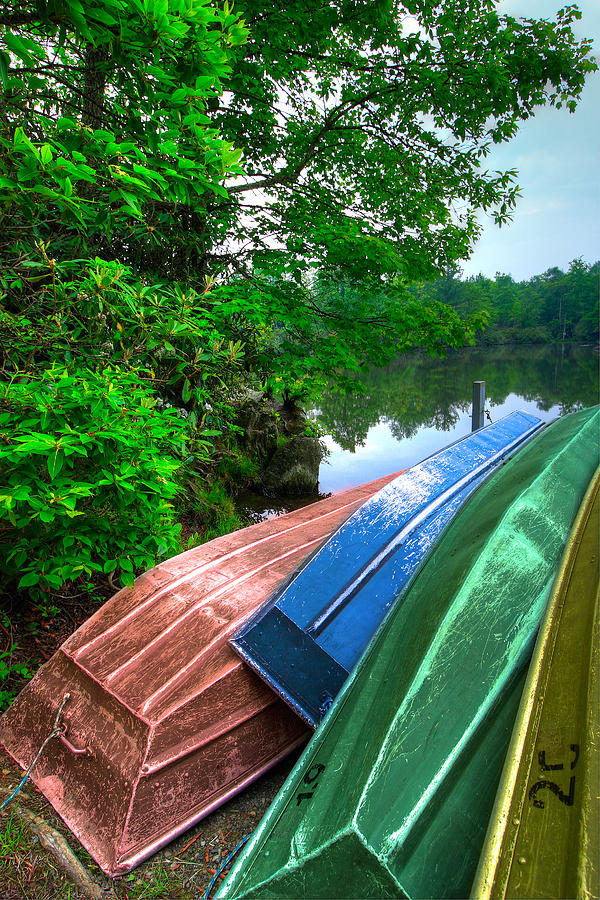 Boats at Price Lake II Photograph by Dan Carmichael