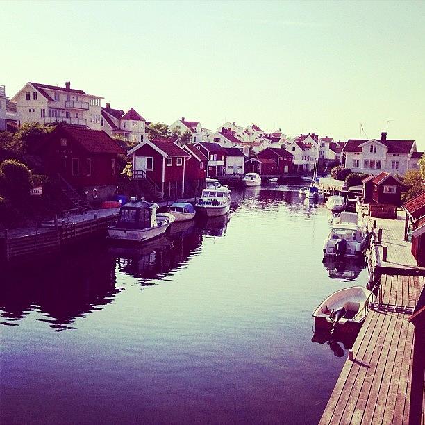 Boat Photograph - #boats #boat #water #houses #sweden by Koffee Kottage
