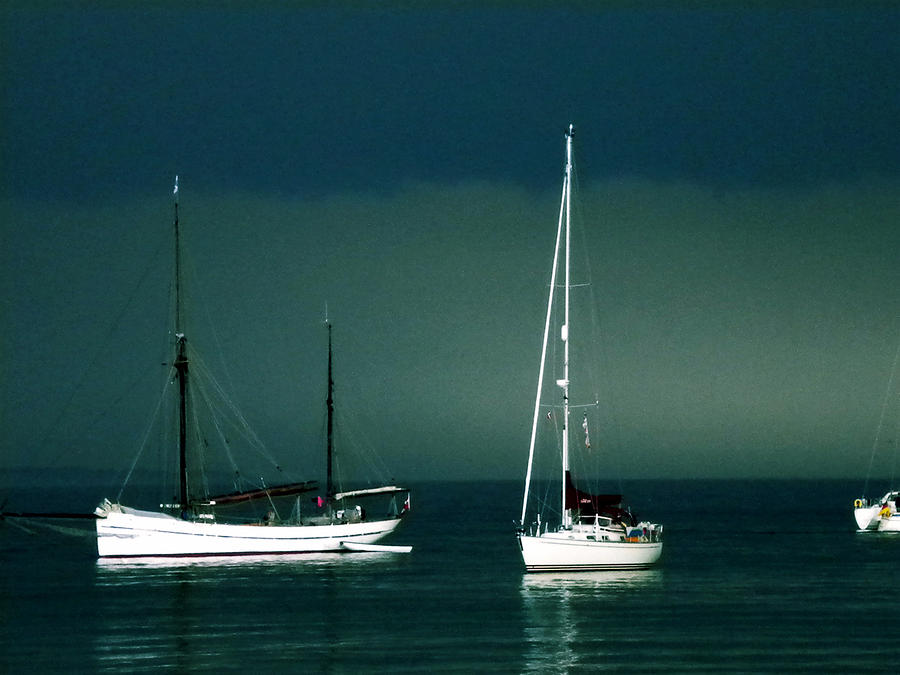 Boat Photograph - Boats in ballen Samsoe denmark by Colette V Hera Guggenheim