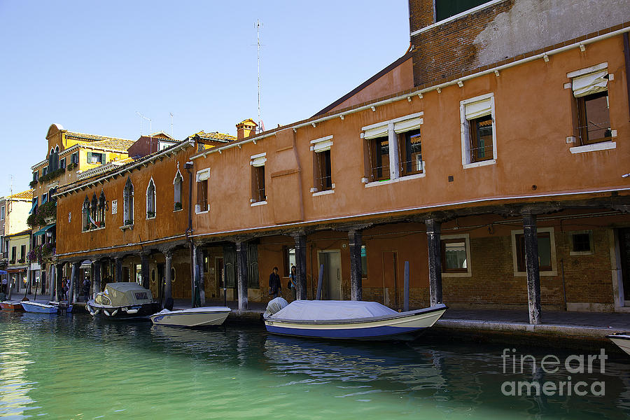Boats on the Canal - Venice Photograph by Madeline Ellis
