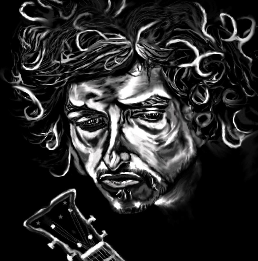 Bob Dylan Painting - Bob Dylan Like A Rolling Stone by Herbert Renard