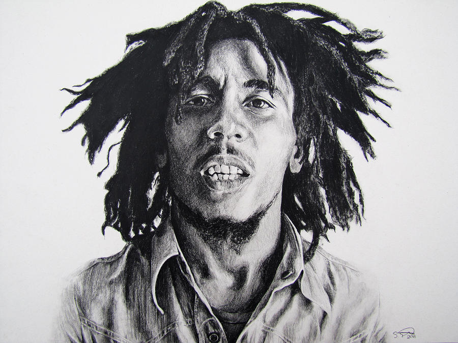 Realistic Bob Marley Pencil Drawing Bob Marley Art2 graphite pencil