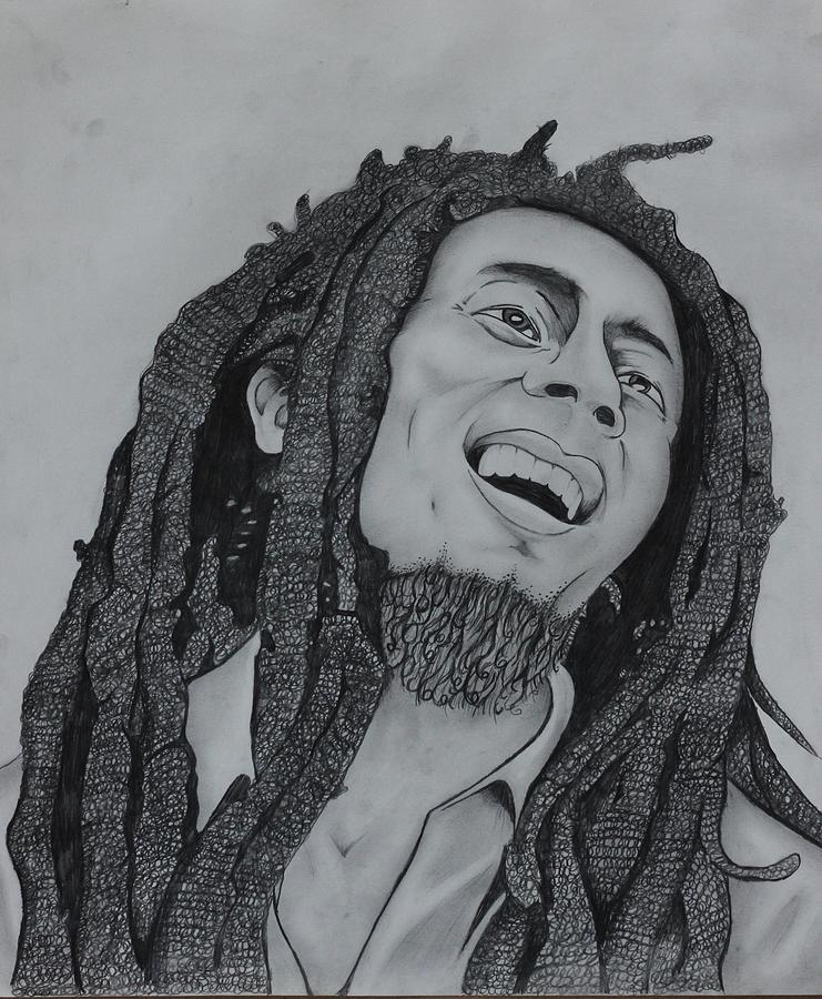 Bob MARLEY Drawing by Stephen Ford Pixels