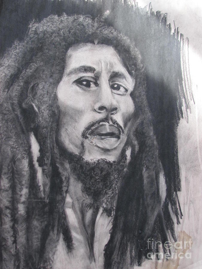 Bob Marley Drawing - Bob Marley Unfinished by Samanta Munguia
