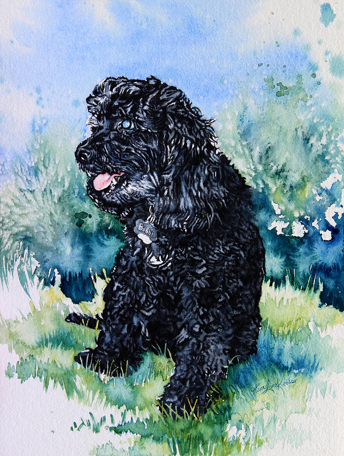 Dog Painting - Bobbi by Hanne Lore Koehler